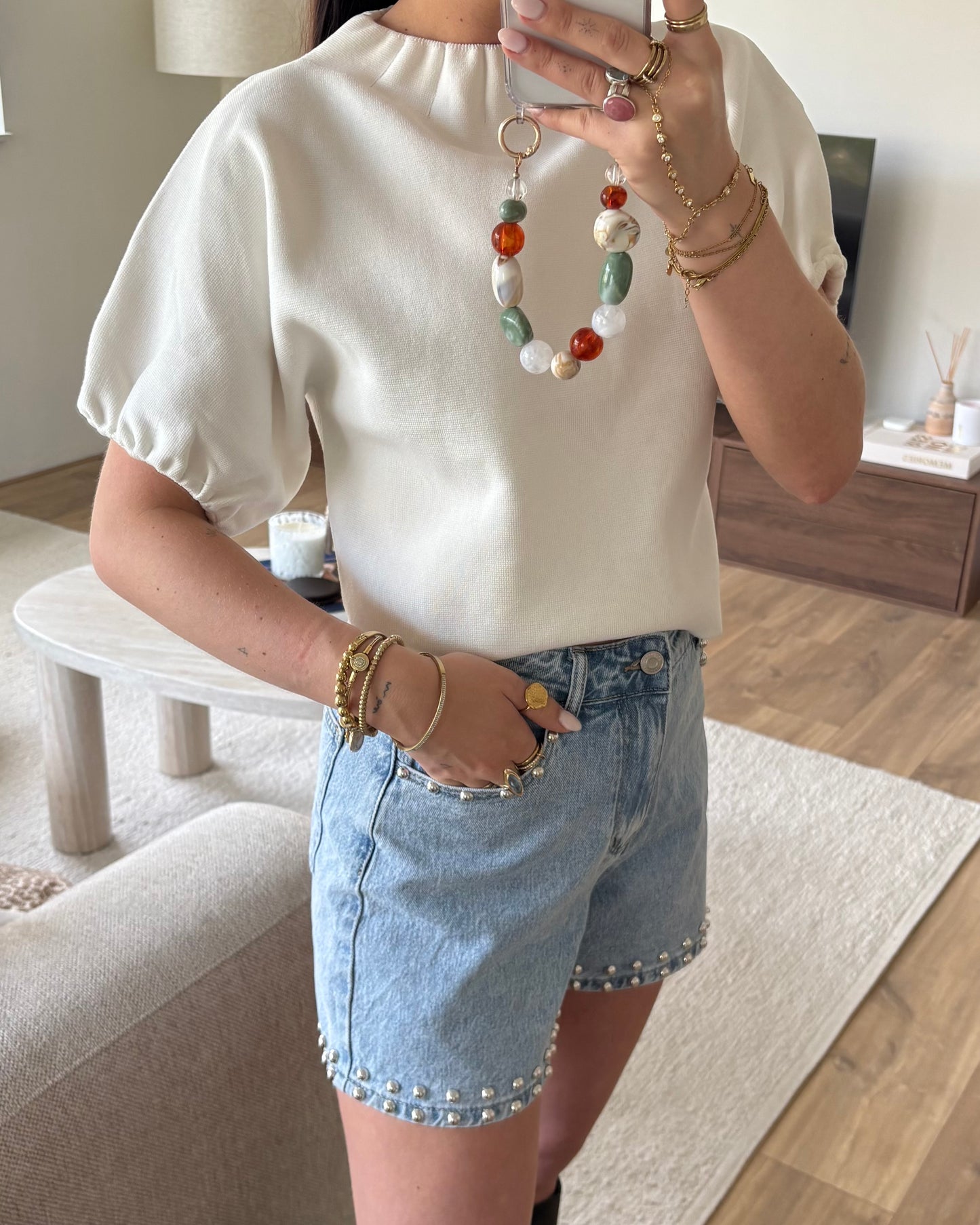 Top LunaDemy LaLunaTheLabel Y22221# Creme