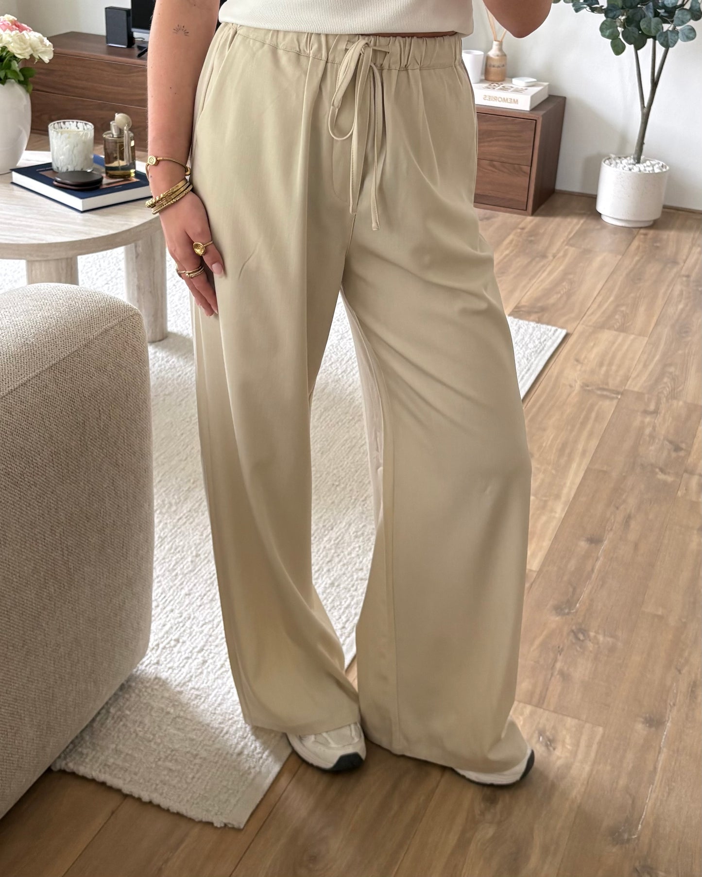 Pantalon ZoeTess LaLunaTheLabel RM-857 Beige