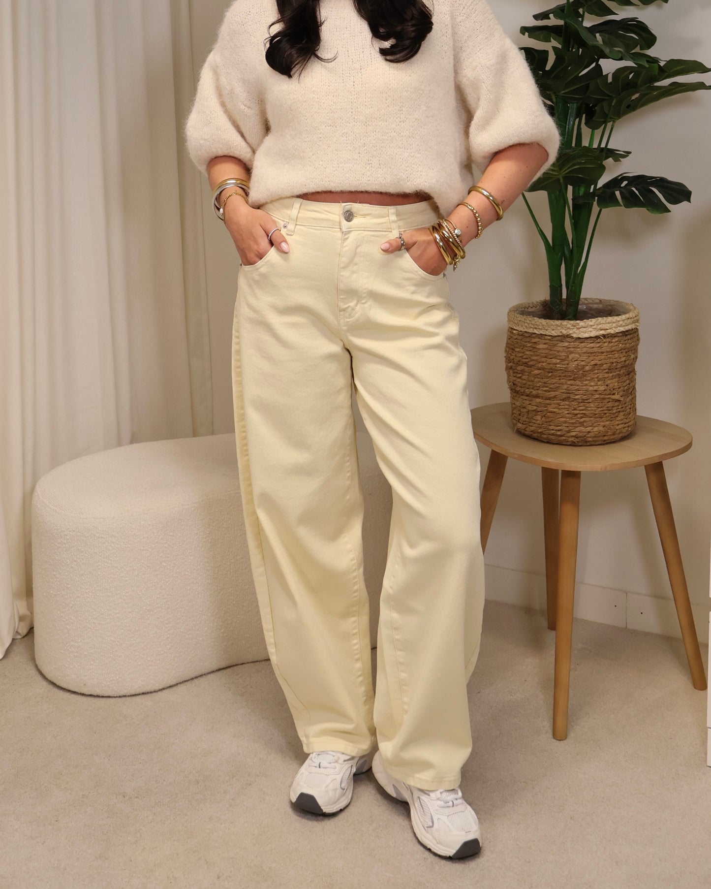 Baloon Jeans LivAmara LaLunaTheLabel 9111 Butter-Yellow