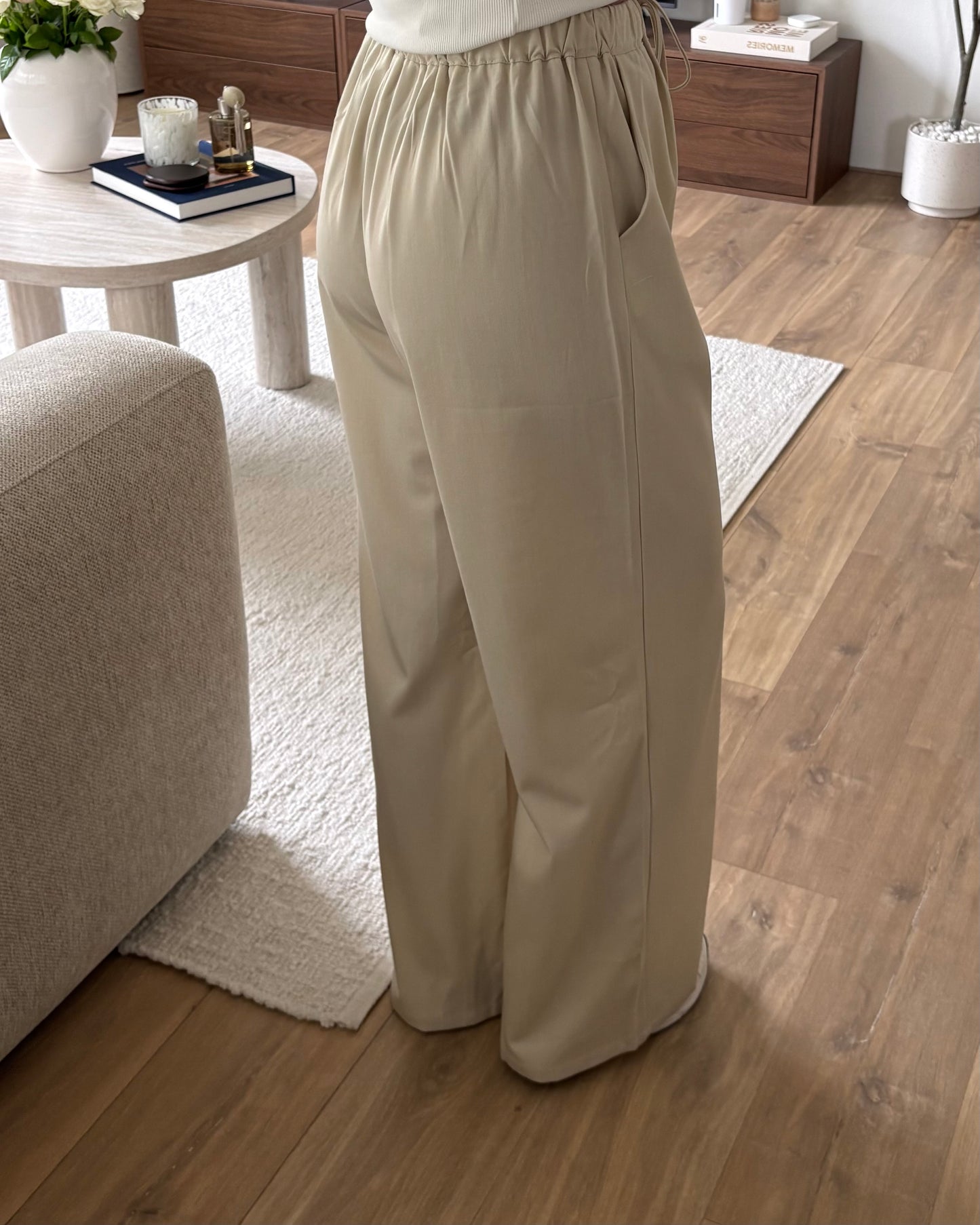 Pantalon ZoeTess LaLunaTheLabel RM-857 Beige