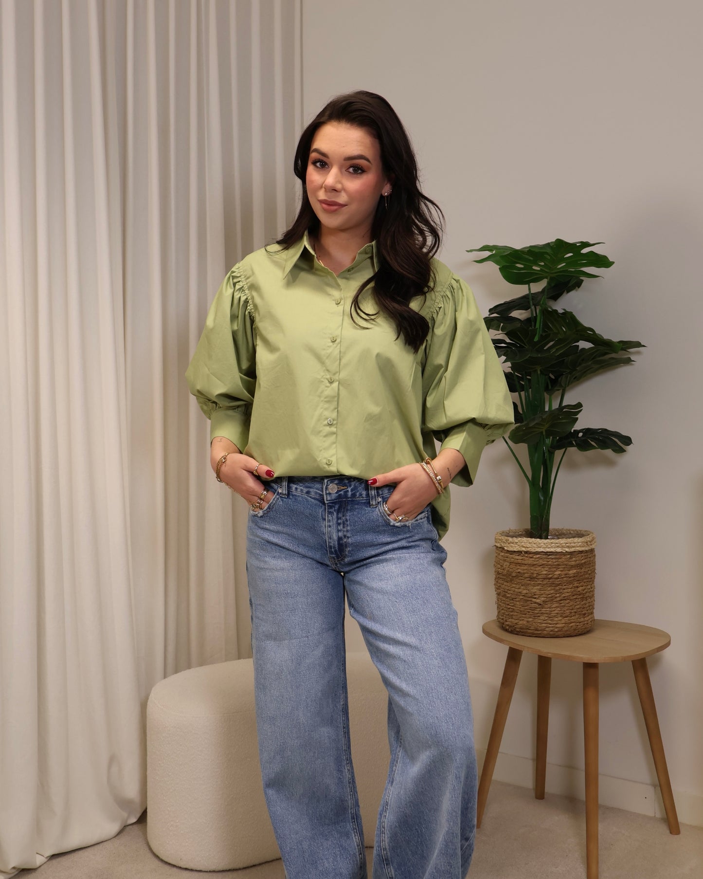 Blouse SaarLiv LaLunaTheLabel 5112 Groen
