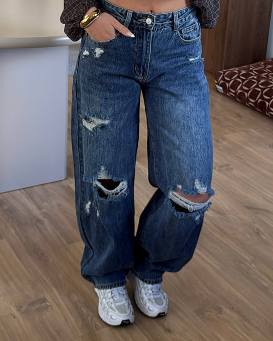 Jeans Mila LaLunaTheLabel 6064-1 Blauw