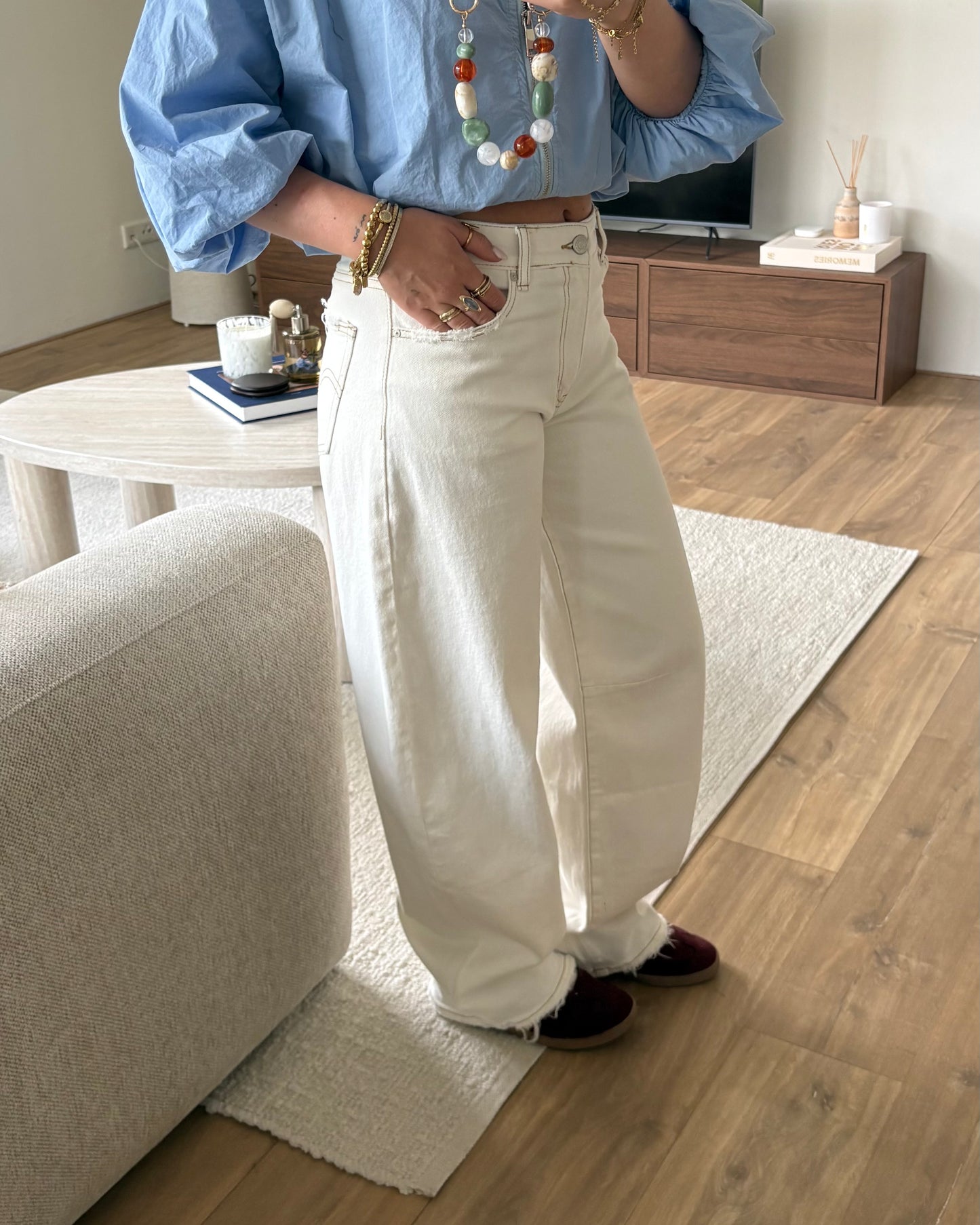 Balloon Jeans NovaElise LaLunaTheLabel W3717-B Creme