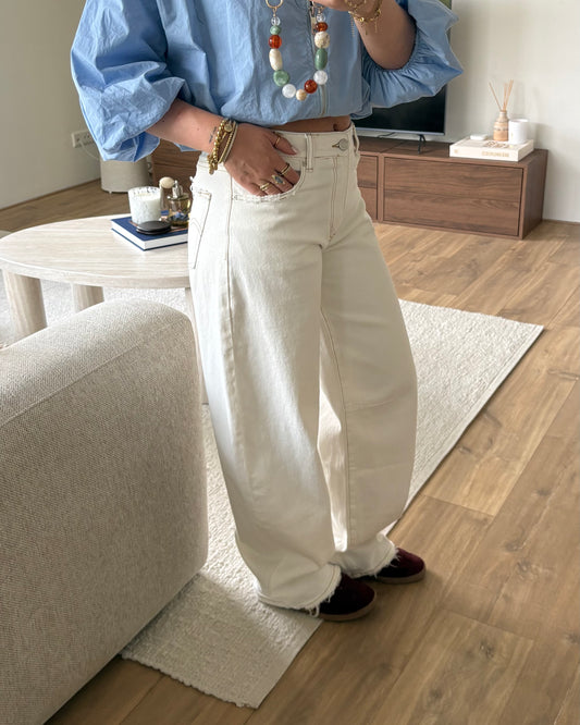 Balloon Jeans NovaElise LaLunaTheLabel W3717-B Creme