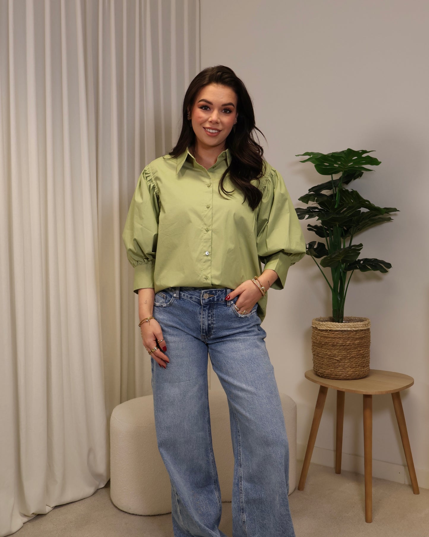 Blouse SaarLiv LaLunaTheLabel 5112 Groen