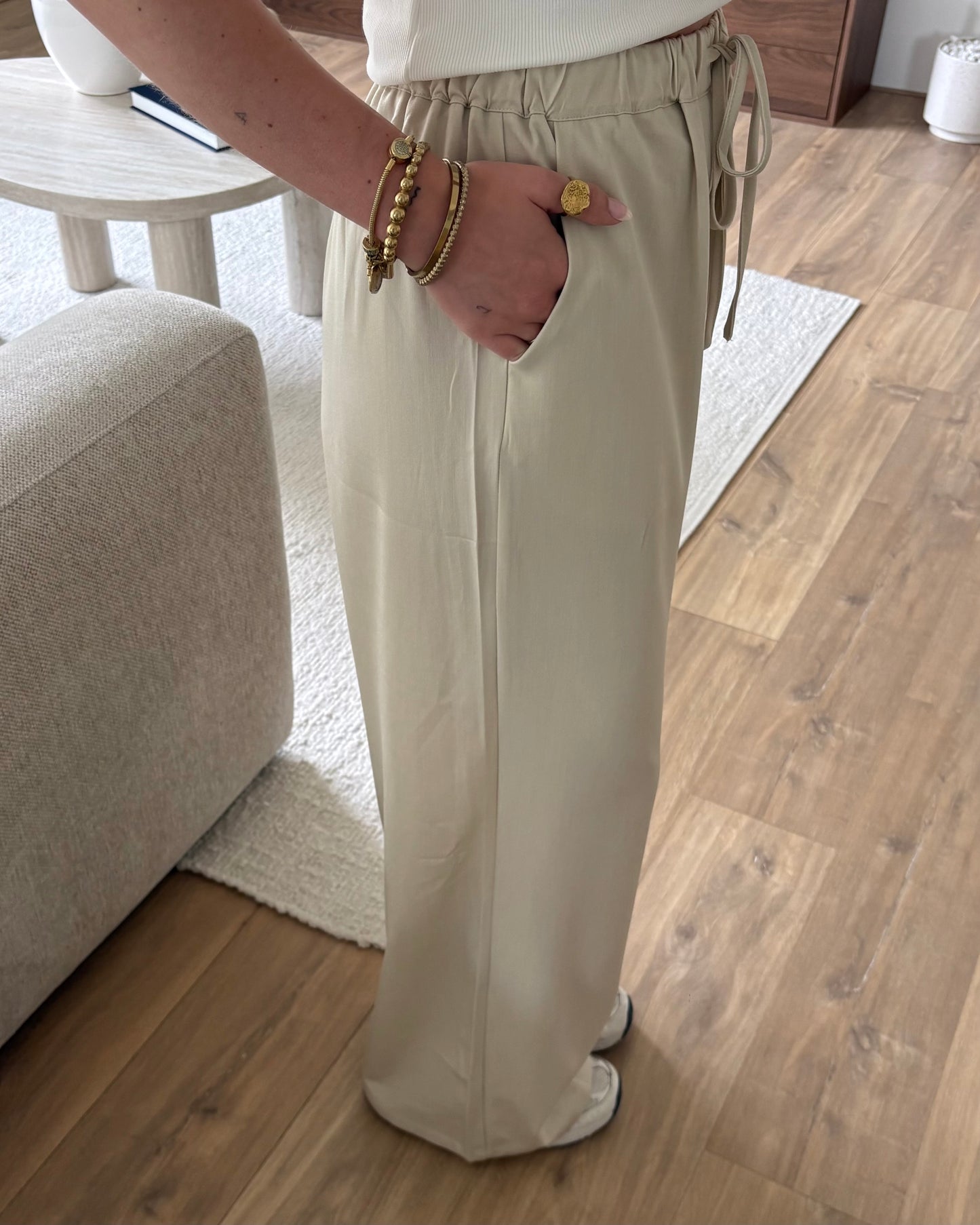 Pantalon ZoeTess LaLunaTheLabel RM-857 Beige