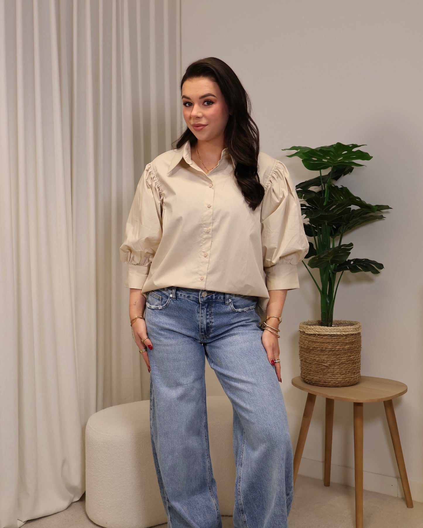 Blouse SaarLiv LaLunaTheLabel 5112 Beige