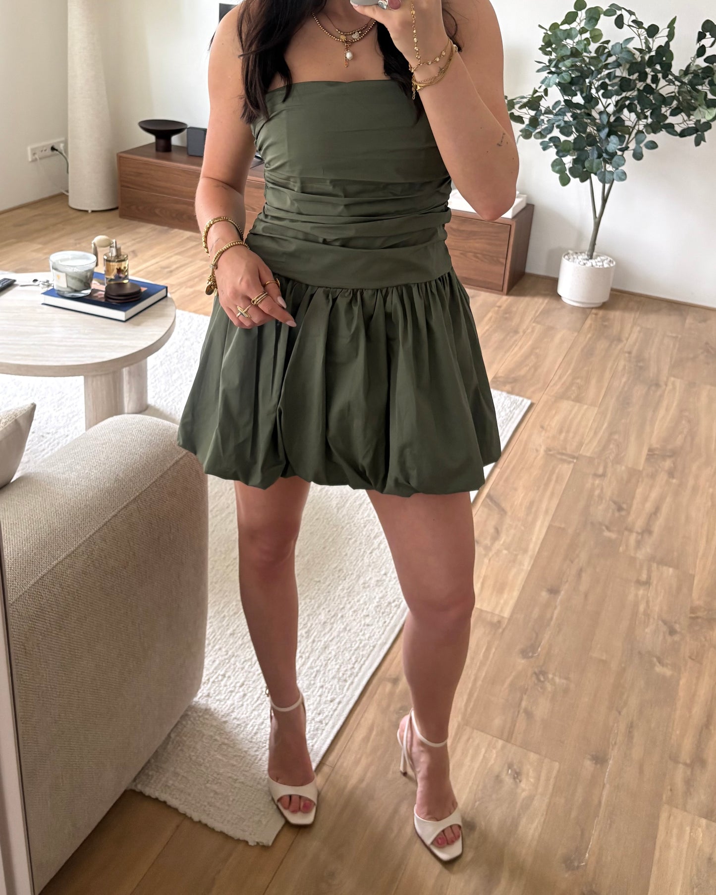 Jurk EmmaNoor LaLunaTheLabel 6513 Army