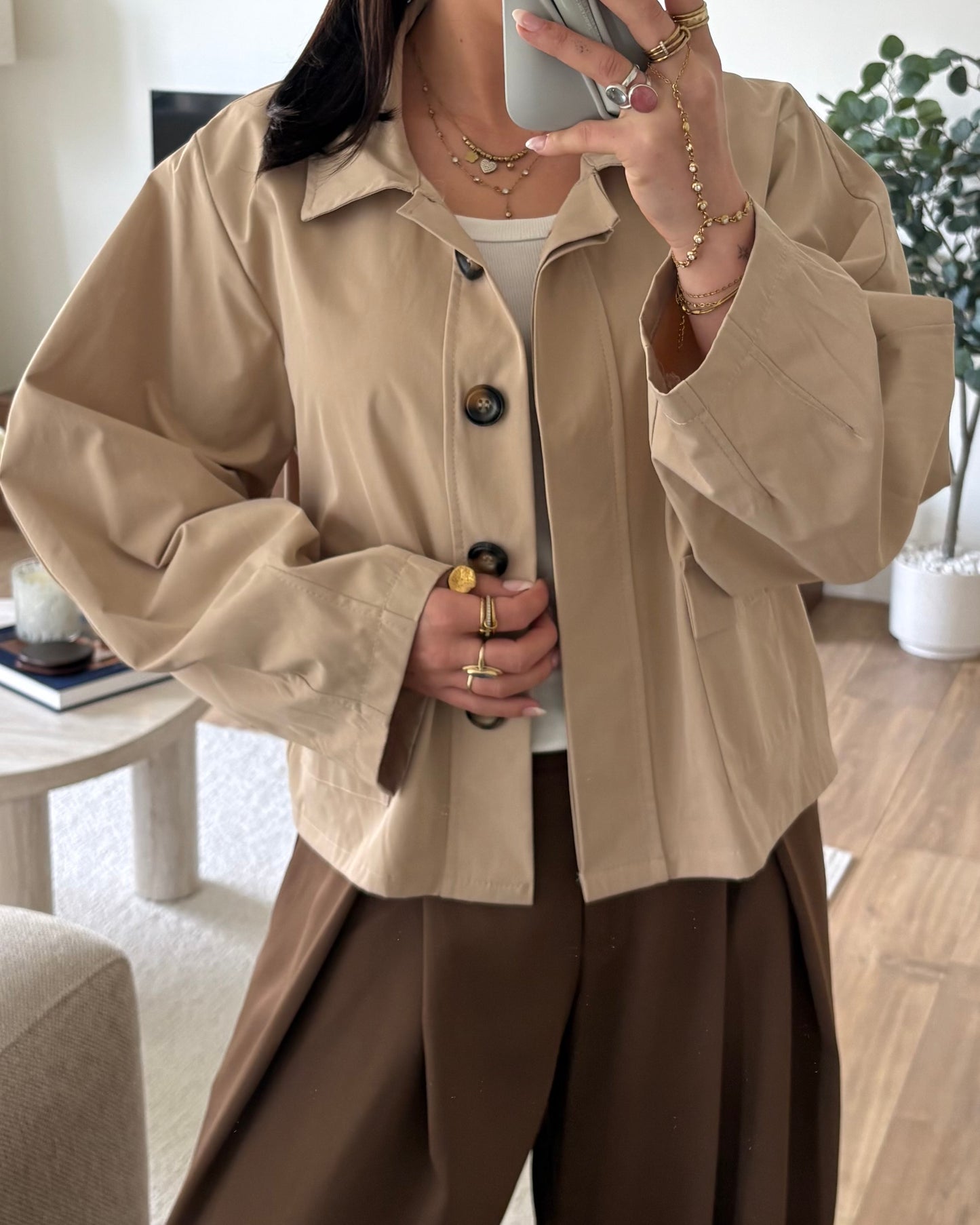 Trenchcoat KarinPien LaLunaTheLabel 5180 Beige