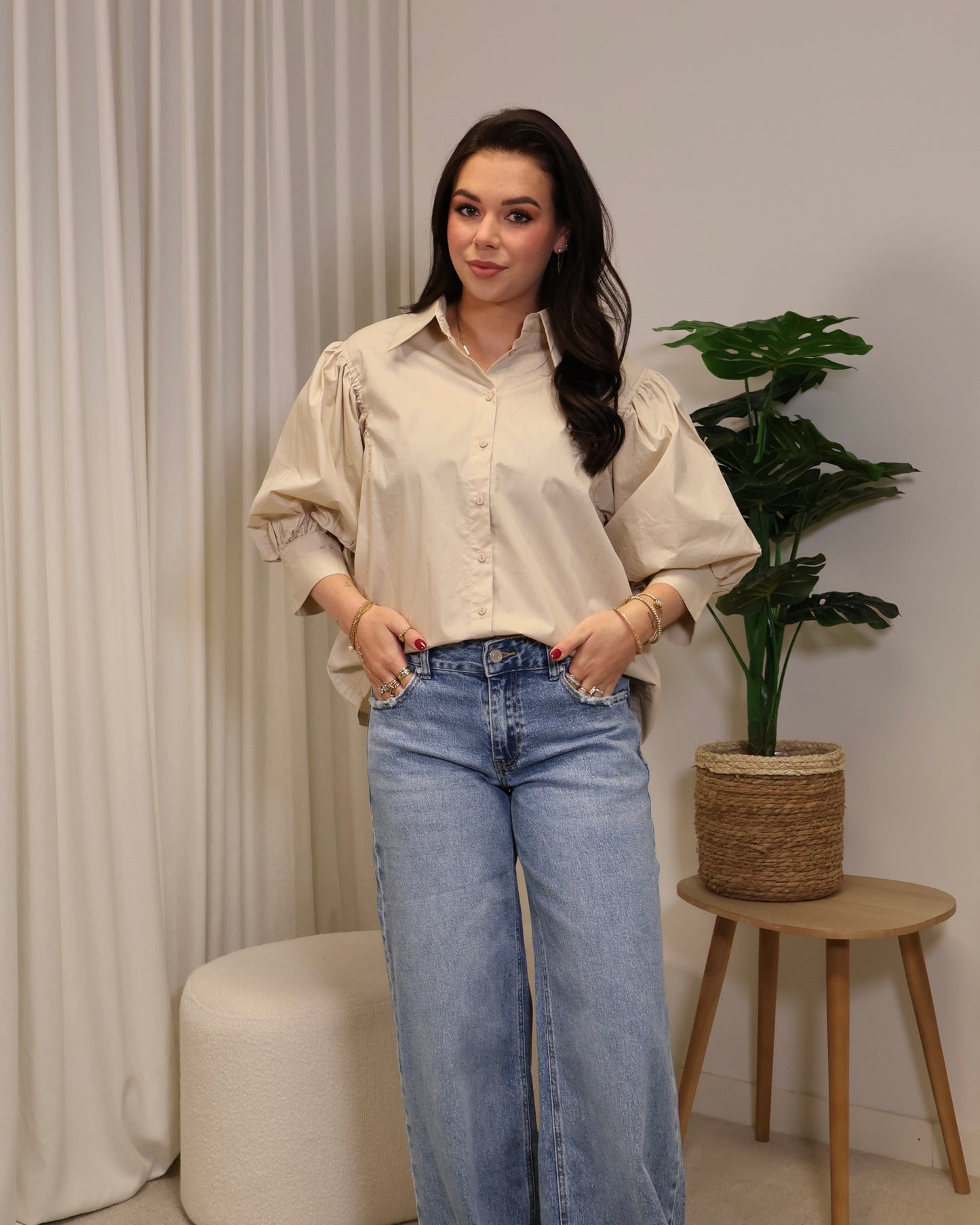 Blouse SaarLiv LaLunaTheLabel 5112 Beige