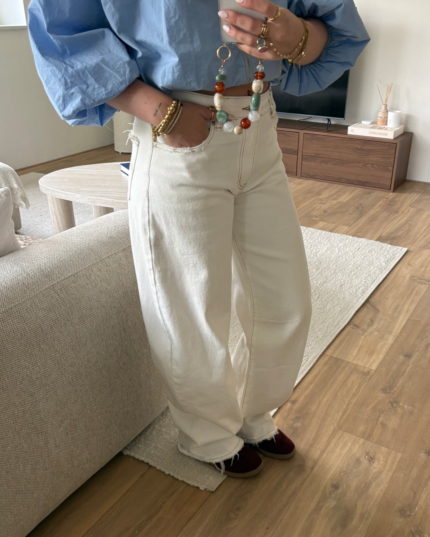 Balloon Jeans NovaElise LaLunaTheLabel W3717-B Creme