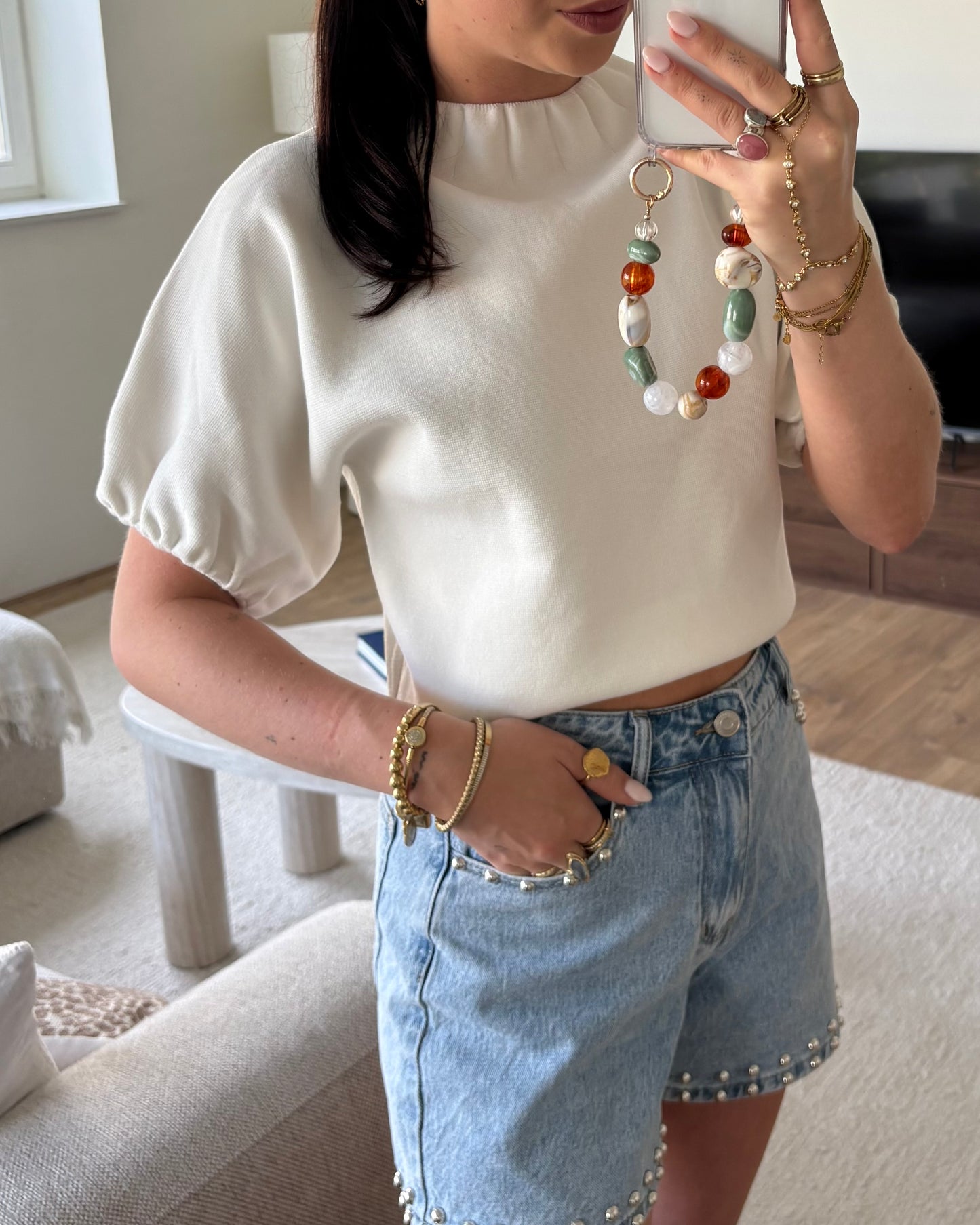 Top LunaDemy LaLunaTheLabel Y22221# Creme