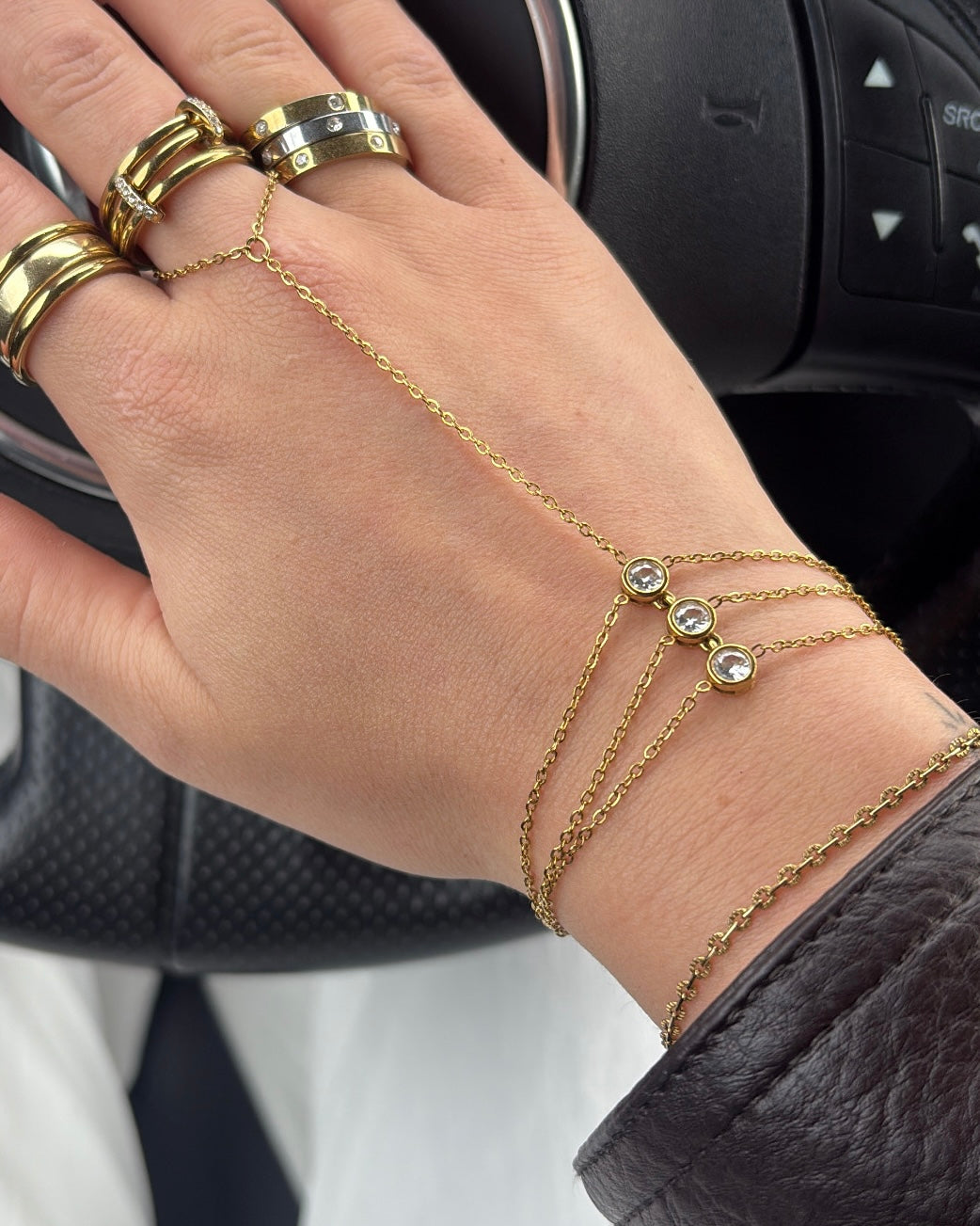 Armband Jet LaLunaTheLabel 1108 Goud