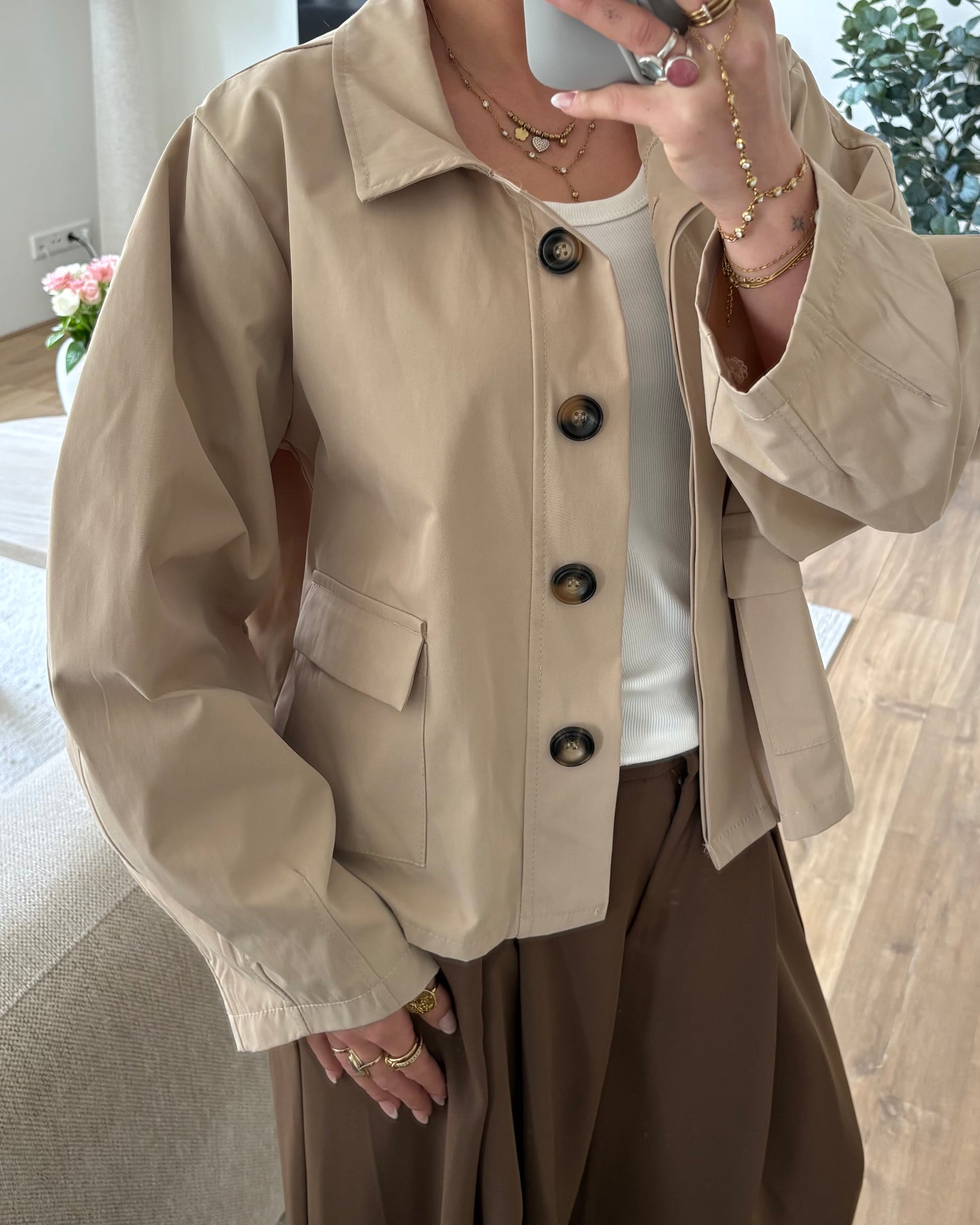 Trenchcoat KarinPien LaLunaTheLabel 5180 Beige
