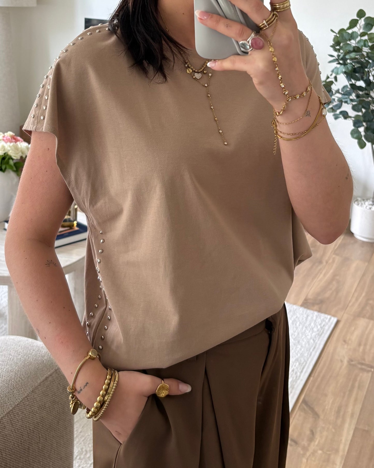 T-Shirt KeetNoof LaLunaTheLabel 5373# Taupe