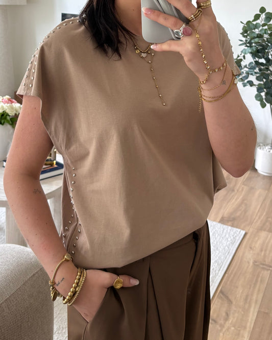T-Shirt KeetNoof LaLunaTheLabel 5373# Taupe