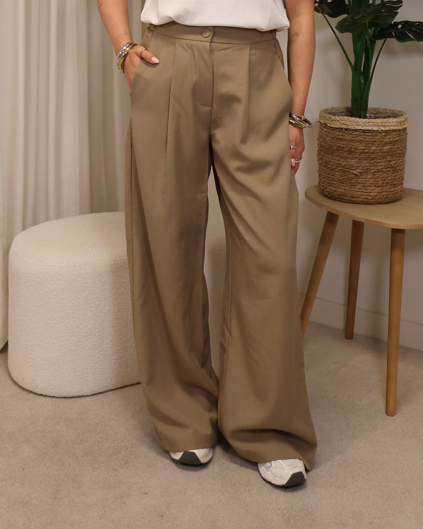 Pantalon MiaFay LaLunaTheLabel A7147 Taupe