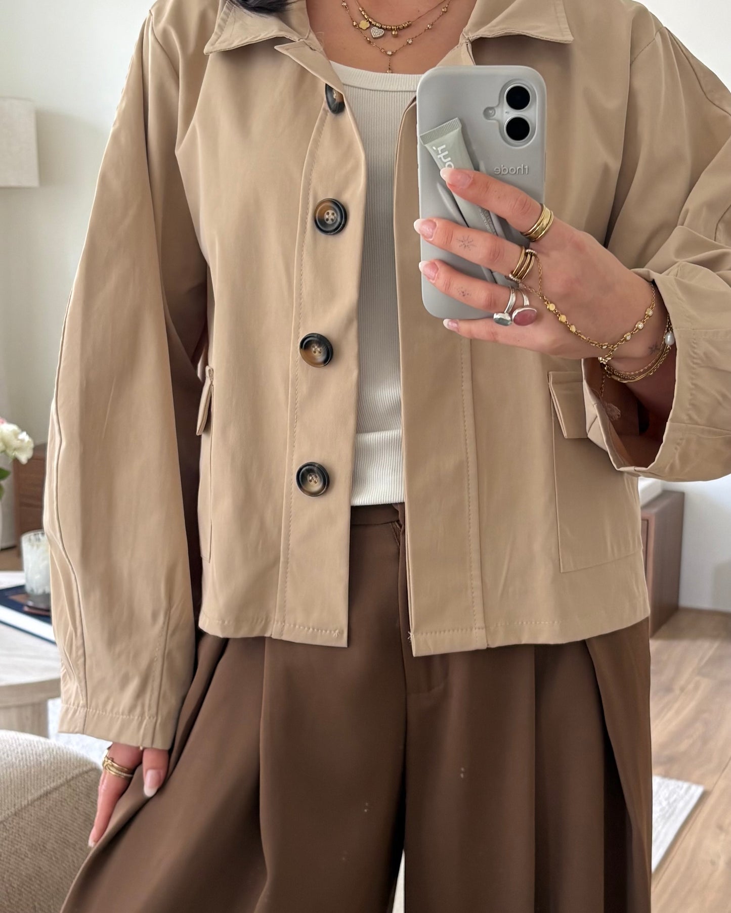 Trenchcoat KarinPien LaLunaTheLabel 5180 Beige