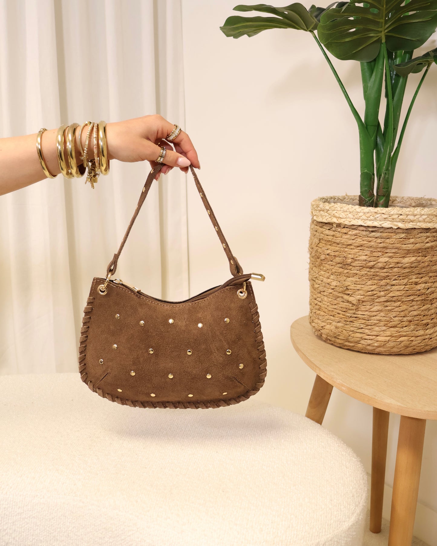 Tas Casey LaLunaTheLabel 54810 Suède-Taupe