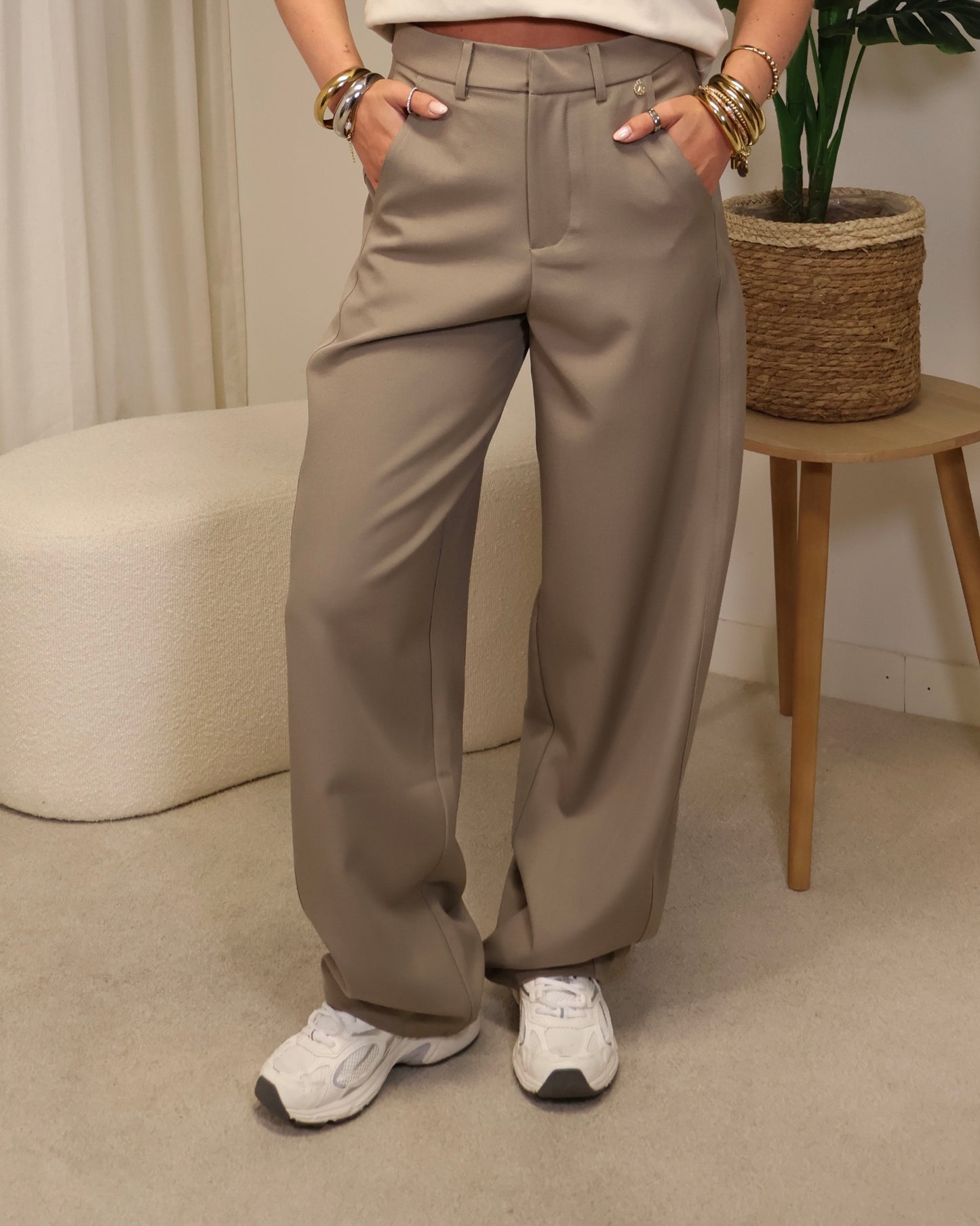 Pantalon LumiNoor LaLunaTheLabel 55830 Taupe