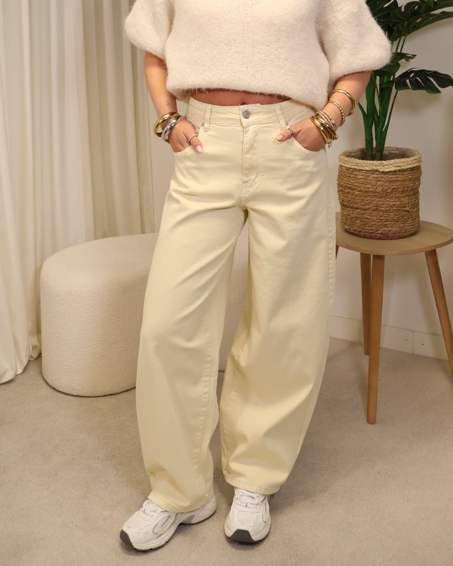 Baloon Jeans LivAmara LaLunaTheLabel 9111 Butter-Yellow