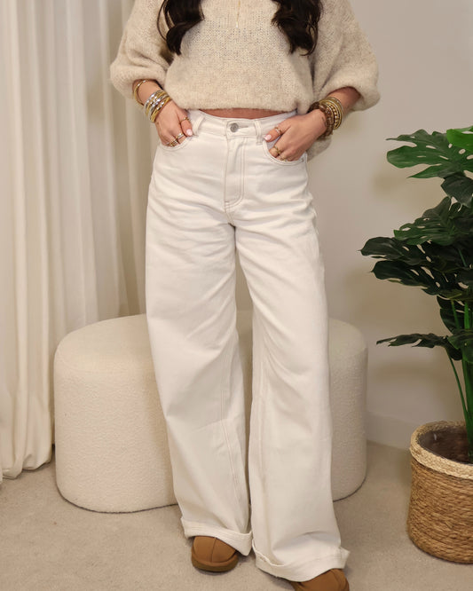 Jeans EvviSaar LaLunaTheLabel 3862B Creme