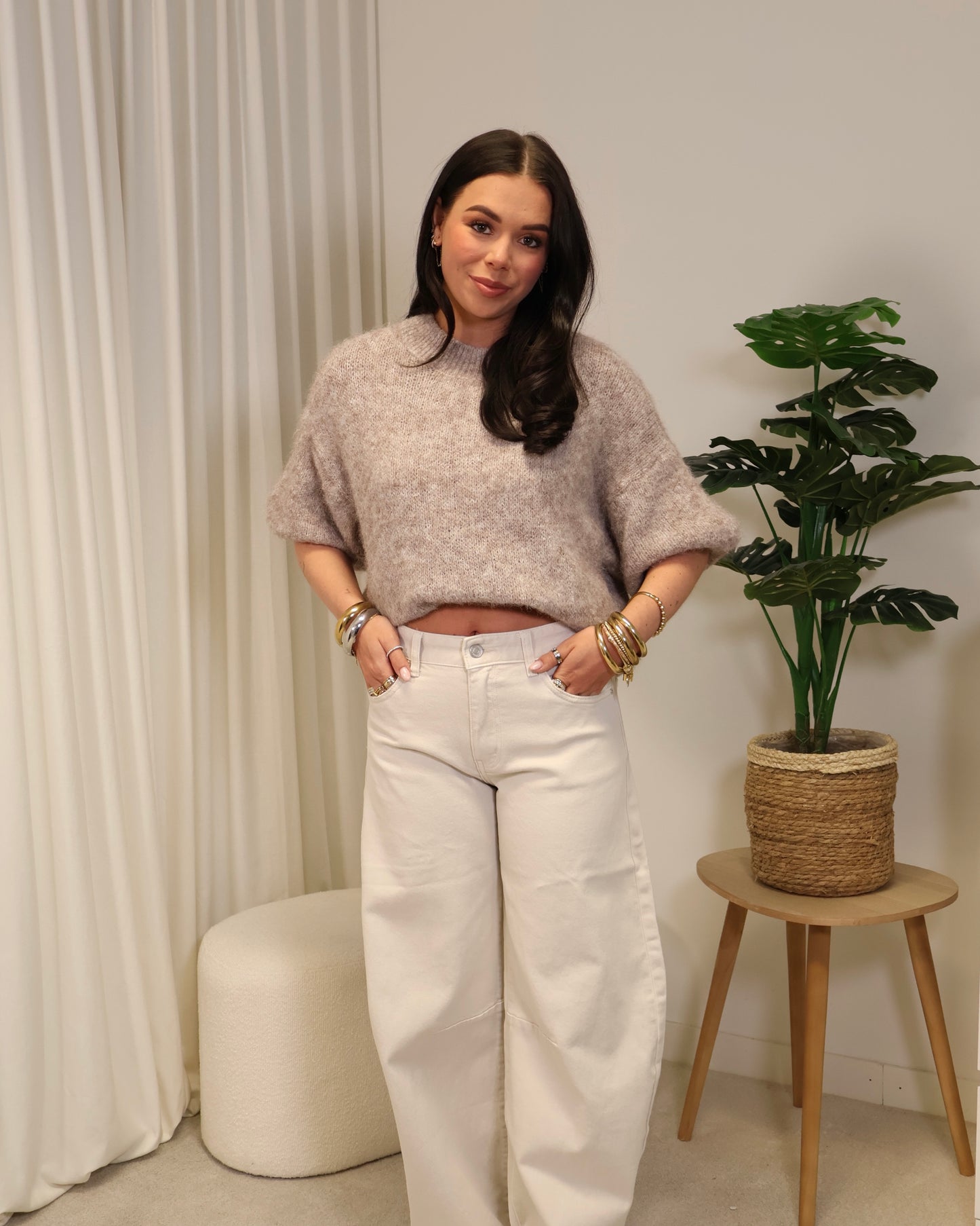 Trui AnnaFloor LaLunaTheLabel 3082 Taupe